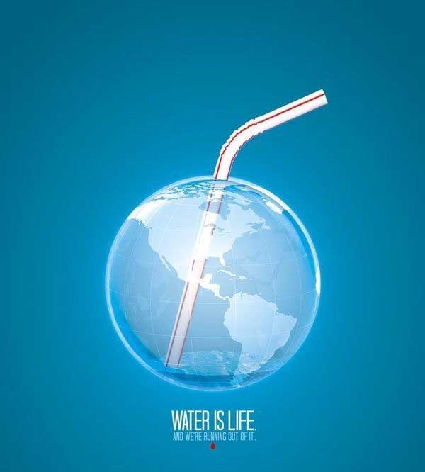 طراحی پوستر کمبود آب