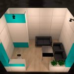 نمونه طراحی غرفه 9 متری تتریس